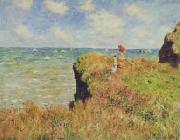 Claude Monet Walk on the Cliff at Pourville painting